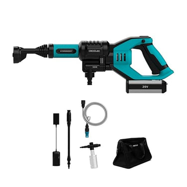 Cecotec Hidrolimpiadora HydroBoost 10200 Liberty Pro. Potencia 180 W, Sin Cables, Presión 24 Bares, Caudal 180 l/h, 55 min, Botella de jabón, Kit de Accesorios, Bolsa Transporte